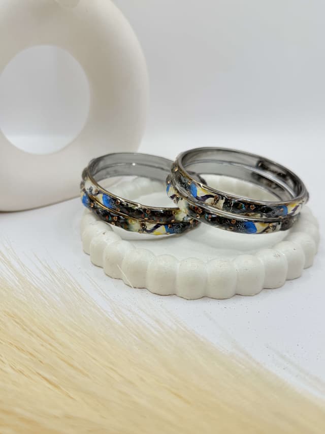 🦚 Peacock Charm Bangles 🦚 hover