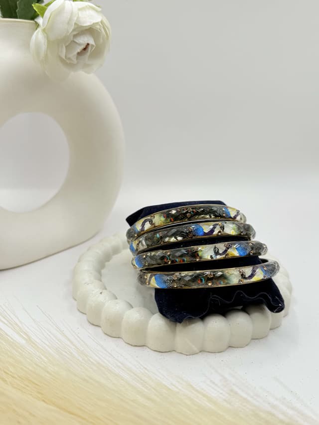 🦚 Peacock Charm Bangles 🦚