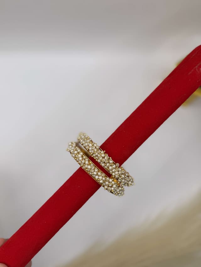 🤍 Pearl Elegance Bangles 🤍