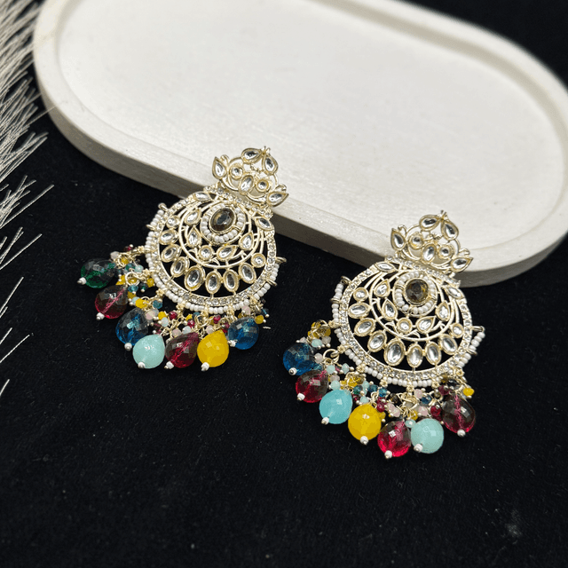 Multi Color Kundan Chandbali