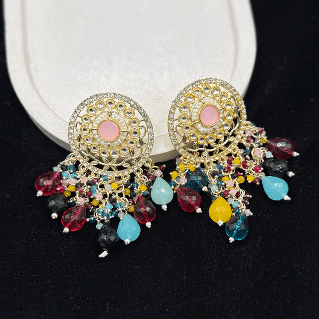 Kundan Pearl Chandbali Multi