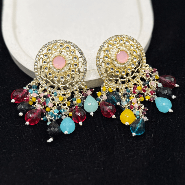 Kundan Pearl Chandbali Multi hover