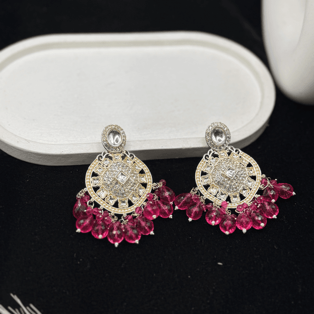 Pink  Chandelier Earrings