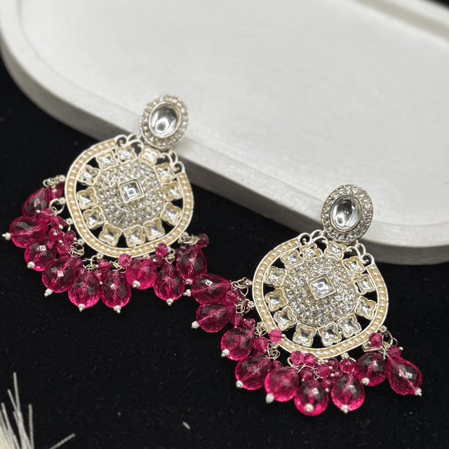 Pink  Chandelier Earrings hover