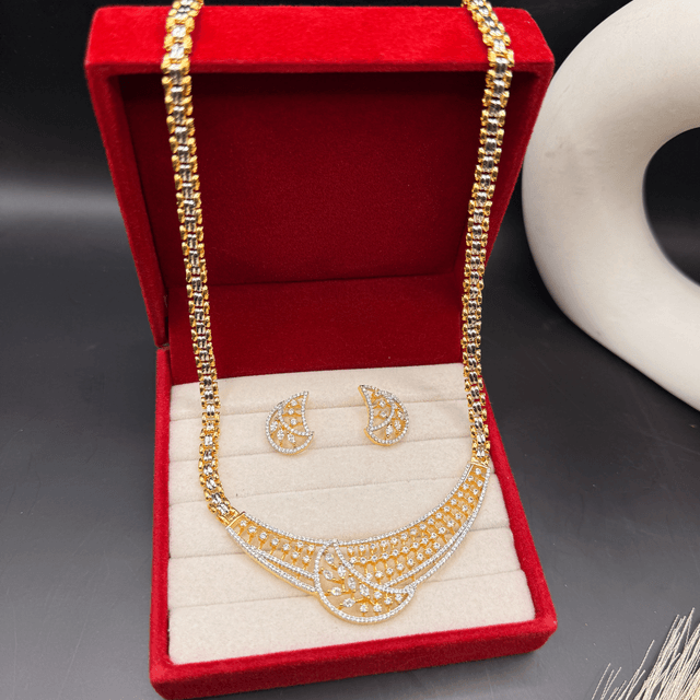 Paisley Diamond Neckpiece Set