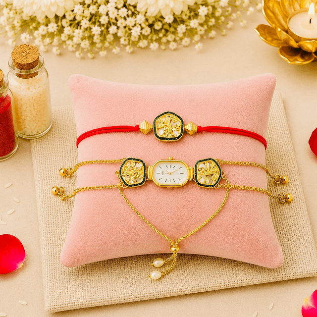 Kashmiri Watch & Rakhi Combo                                                                               