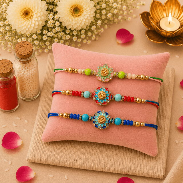 Om Designer Rakhi Set hover