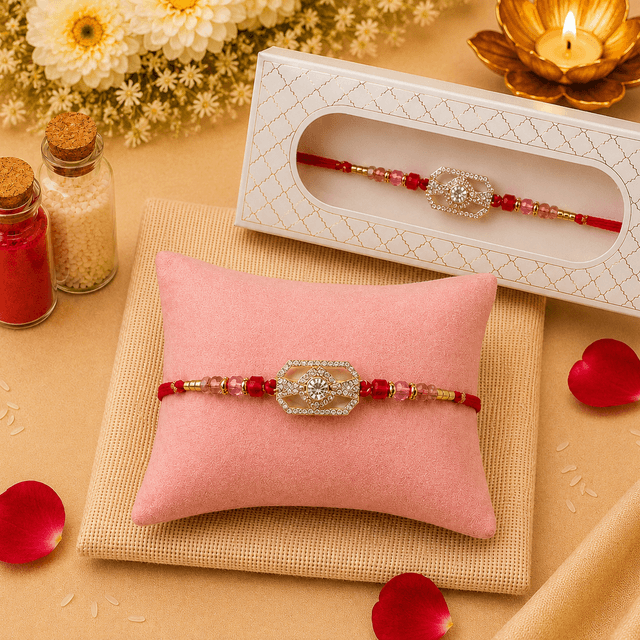 Premium Stone Designer Rakhi   hover