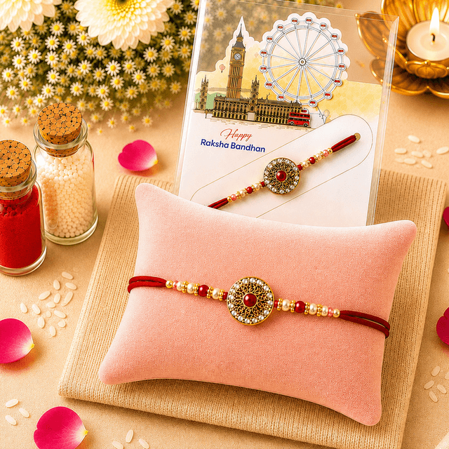 Royal Stone Designer Rakhi hover