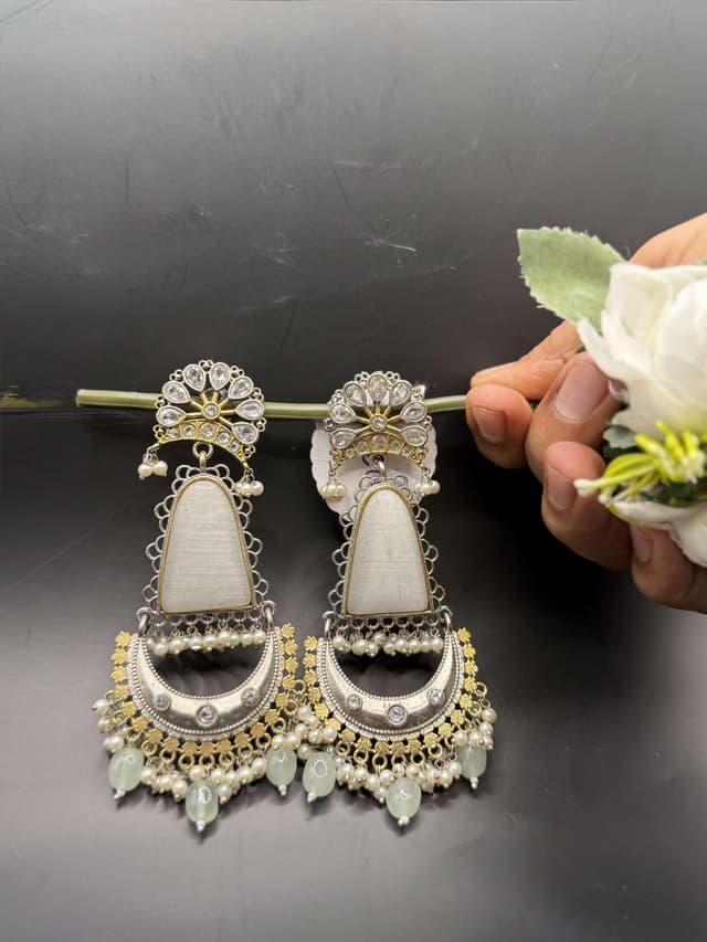 Najakat Dual Tone Earrings