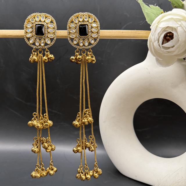 Royal Black Drop Earrings