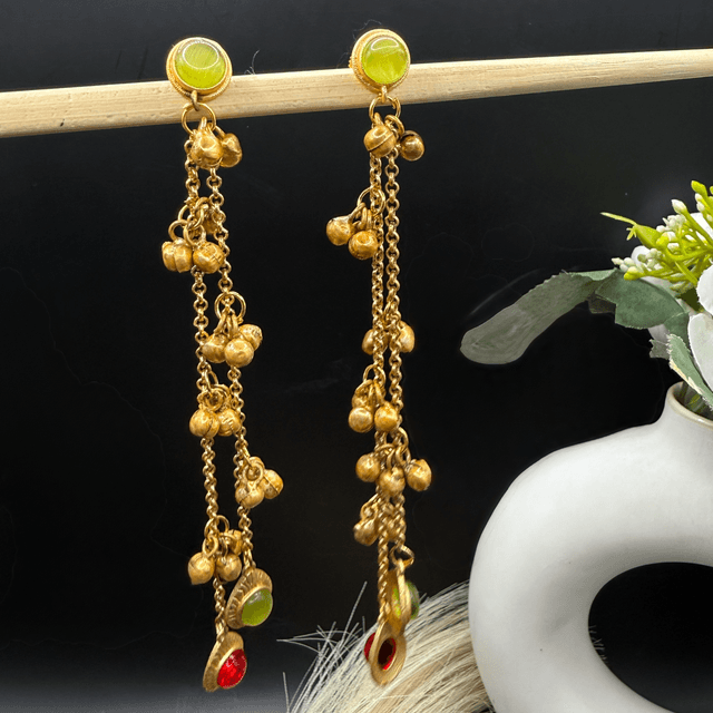 Antique Chain Tassel Earrings hover